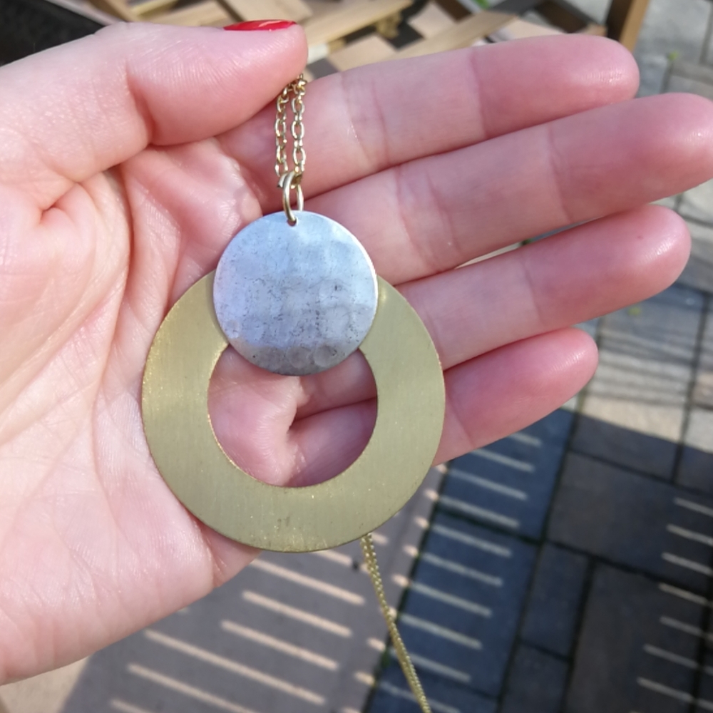 Fun geometric statement necklace